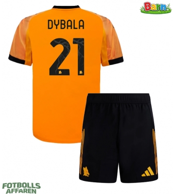 AS Roma Paulo Dybala #21 Bortaställ Barn 2025-26 Kortärmad (+ Korta byxor)